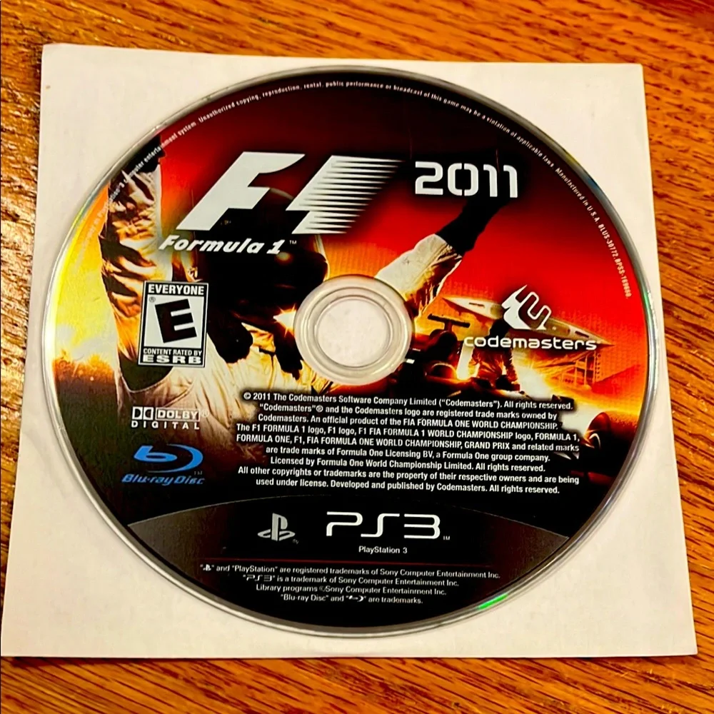 PlayStation 3 “Formula 1 2011” Game